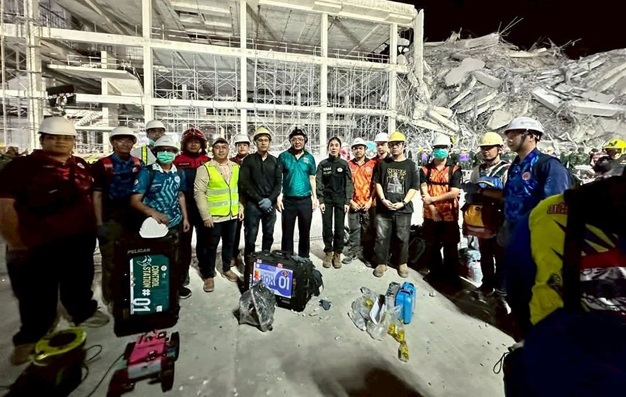 ทีมหุ่นยนต์กู้ภัย “iRAP Robot” มจพ. ร่วมกับ อว.เข้าพื้นที่ช่วยเหลือผู้ประสบภัยฯตึก สตง. ถล่มจากเหตุแผ่นดินไหว